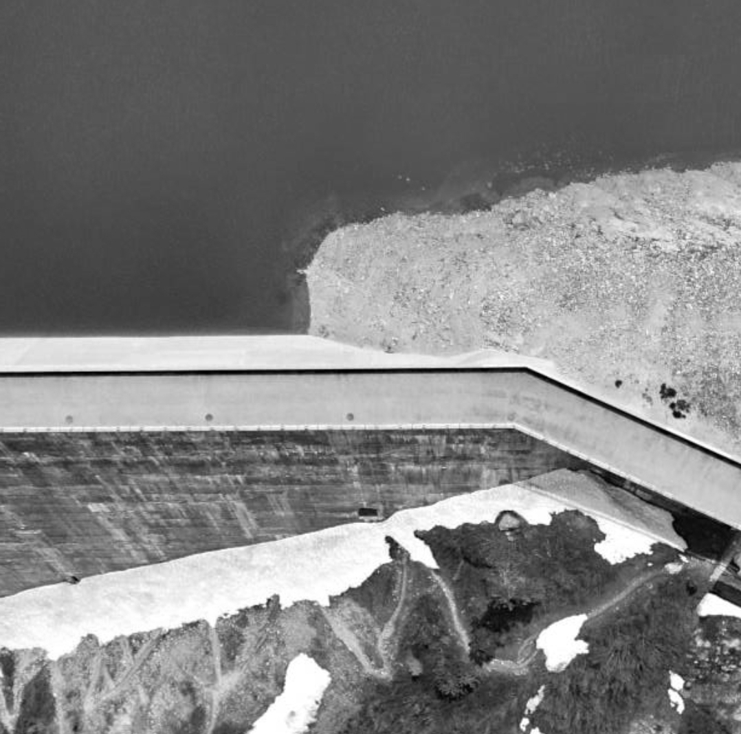 bird's eye view of hydropowerplant